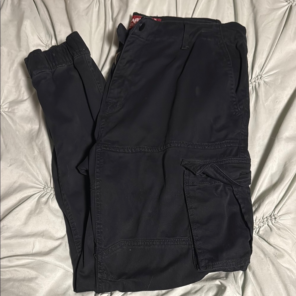 Arizona Jean Company Black Cargo Jeans Relaxed Fit